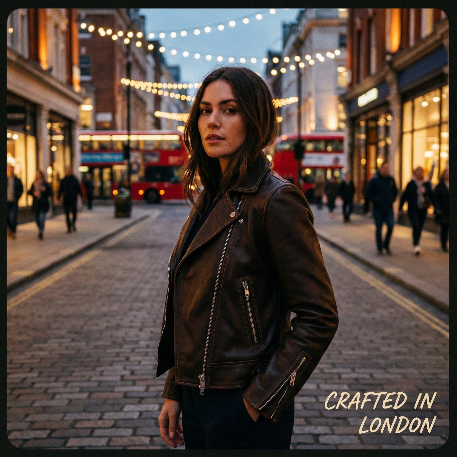 Elegant Women's Leather Jacket